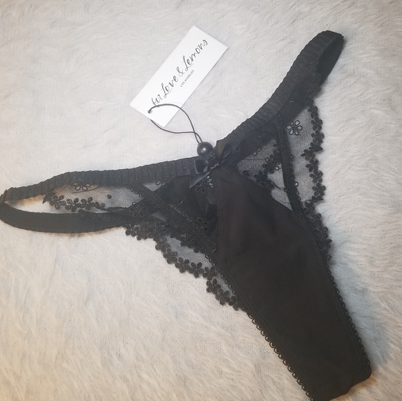 For Love and Lemons Dahlia Pleated Thong Panty NWT - Picture 5 of 11